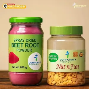 Corporate Wellness Pack| Beetroot Powder + Nut n Fun | বিটরুট পাউডার + বাদাম + নারিকেল চিড়া combo